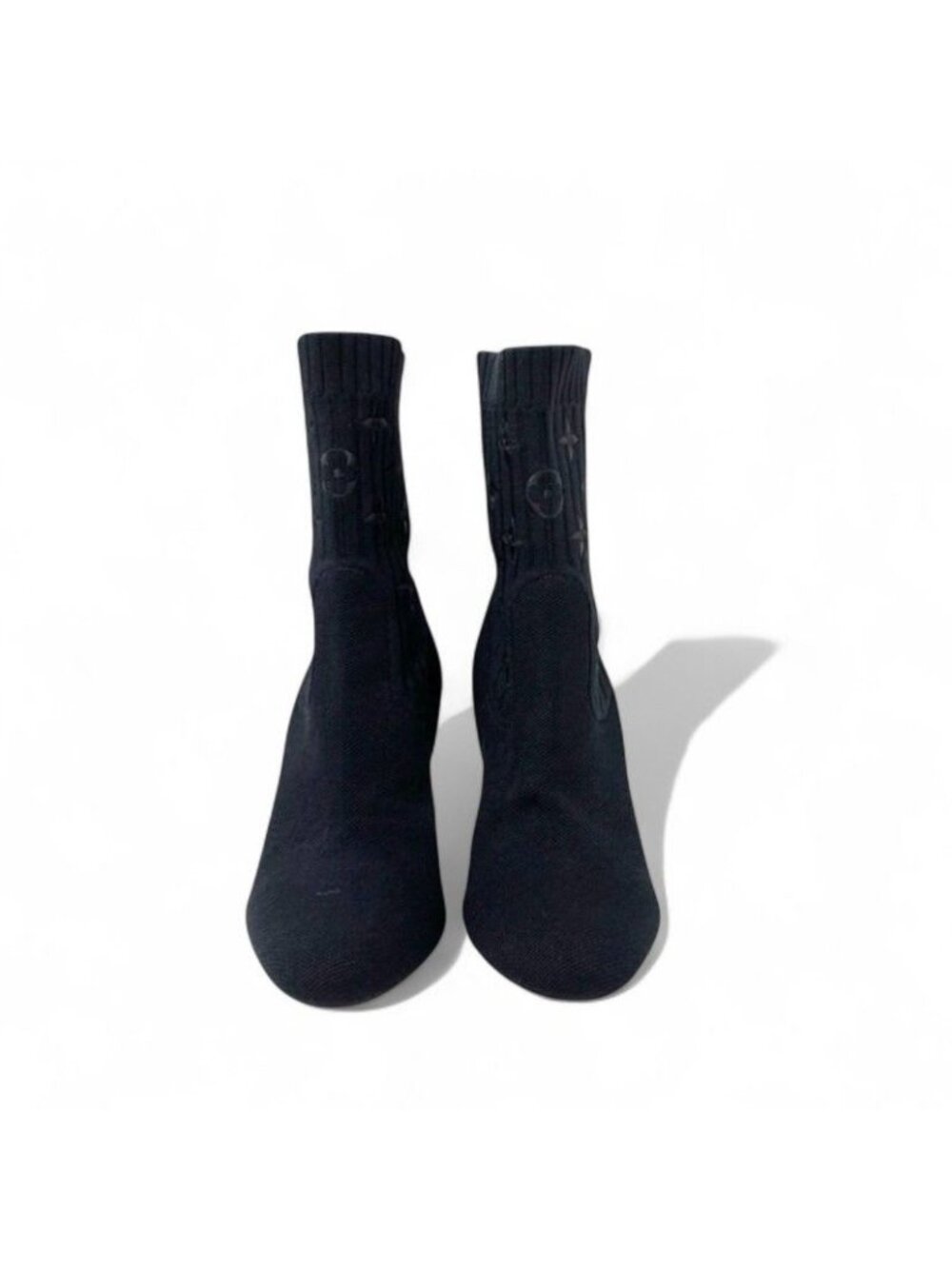 Louis Vuitton Silhouette Line Monogram Boots Short Shoes Fabric Leather - Picture 2 of 9
